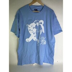 Gintama Sorachi Cat Anime Blue T-Shirt Loot Crate Exclusive Mens Size L